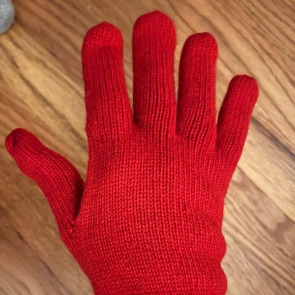 Vintage NWOT,Ballantyne red cashmere unisex gloves, Men's size Large, Scotland - Picture 10 of 10